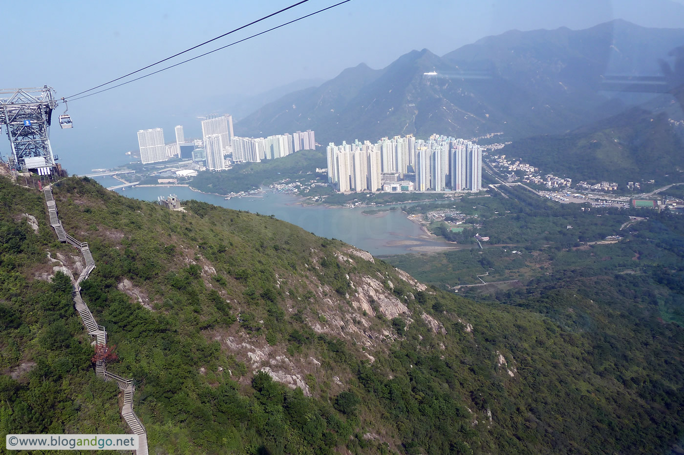 Ngong Ping - Hazy view to Tung Chung